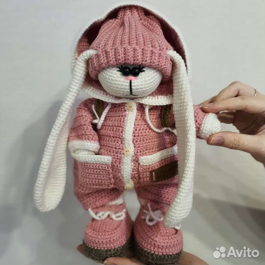 Заяц тильда, вязаные игрушки ручной работы