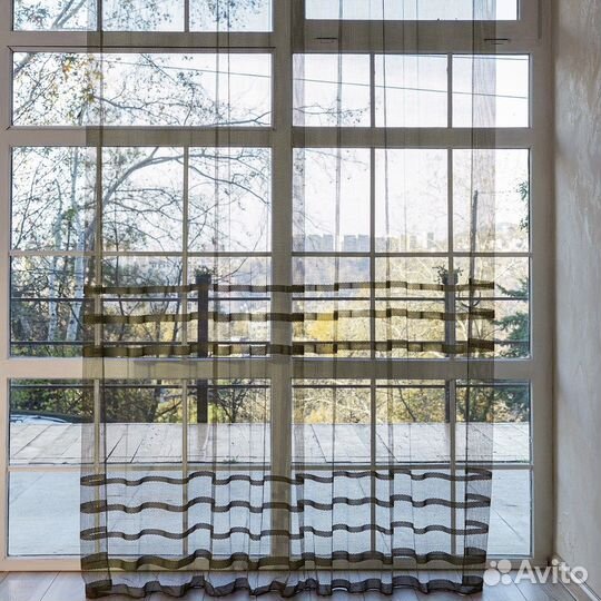 Крупная сетка тюль Фрида Хаки