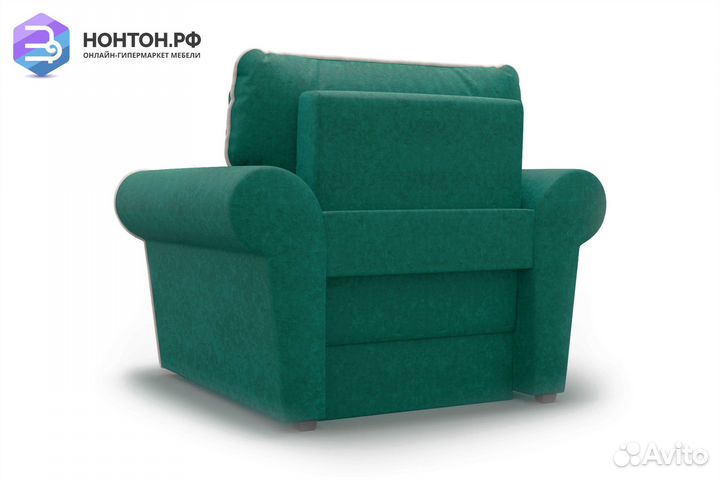 Кресло еврокнижка Прованс изумрудное