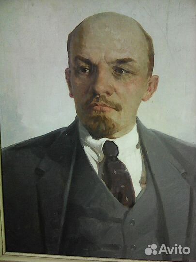 Портрет ленина на холсте
