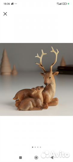 Олени животные фигурки новогодние