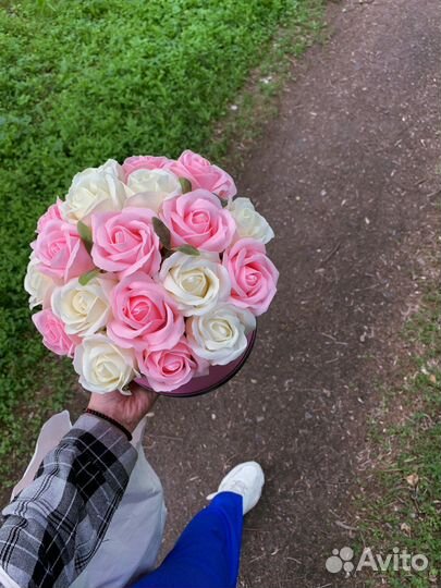 Букеты из мыльных роз