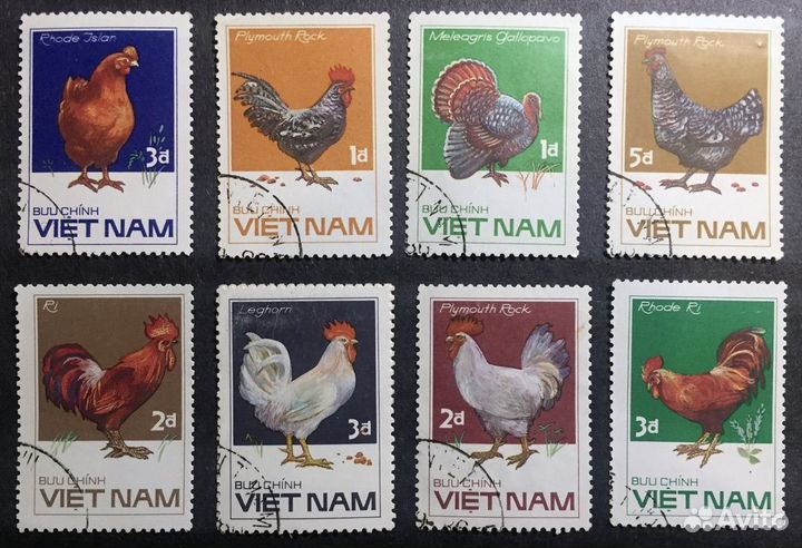 Почтовые марки: фауна птицы (11 наборов)