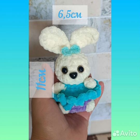 Зайка плюшевая тактильная