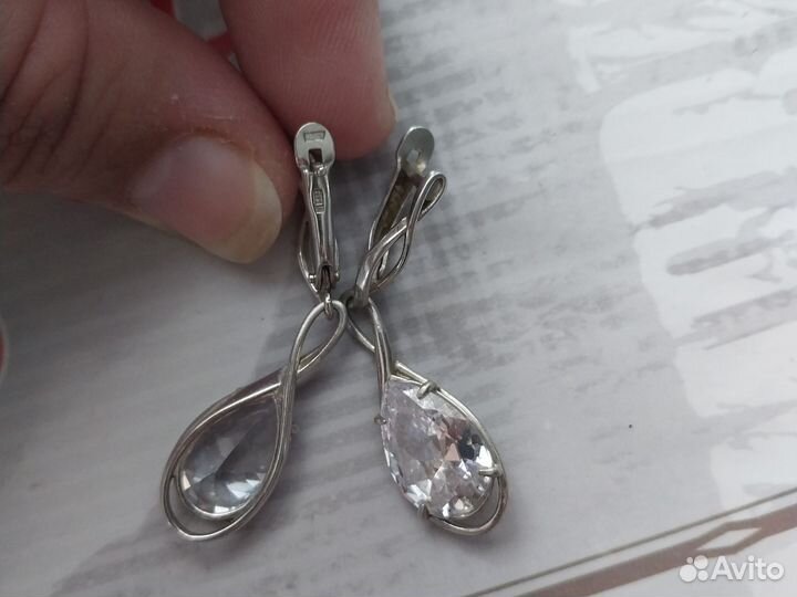 Серьги серебро