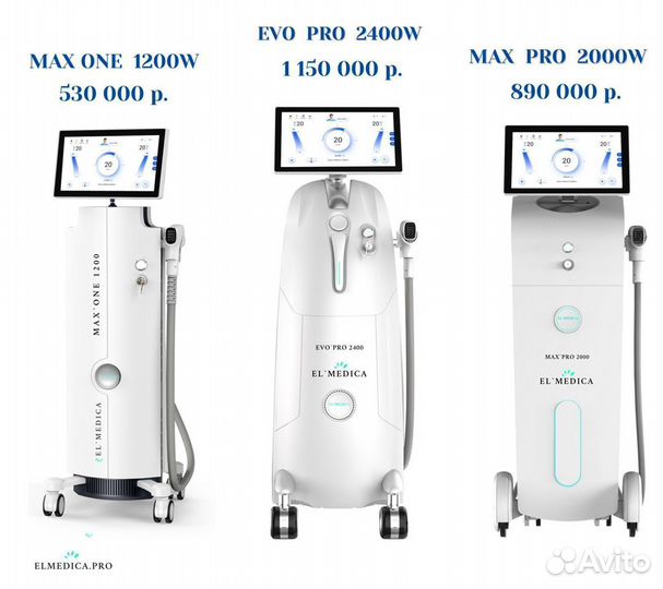 El’Medica MaxPro 2000W 2023 года, диодные лазеры