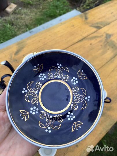 Сервиз чайный кофейный СССР синий кобальт