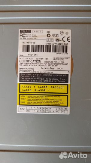 Dvd привод teac DW-552G новый OEM