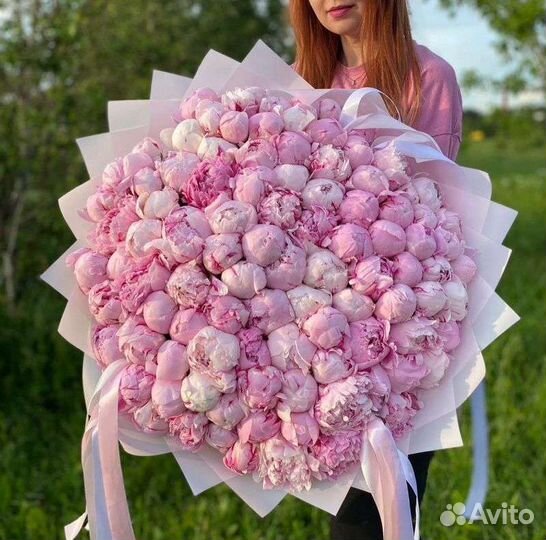 Свадебный букет из пионов