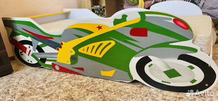 Детская кровать машина - мотоцикл