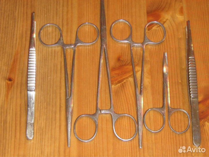Зажим медицинский инструмент пинцеты ножницы СССР