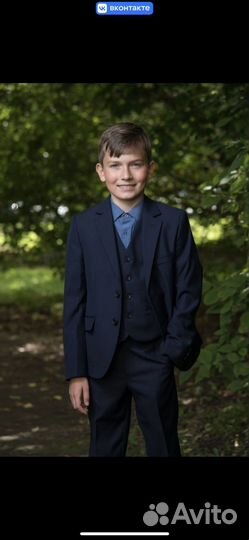 Костюм школьный тройка пиджак штаны жилетка