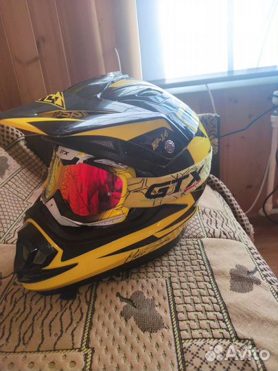 Шлем для мотокросса с очками