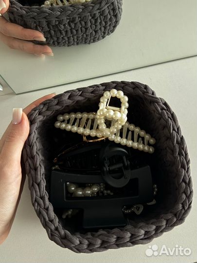 Корзинки из трикотажной пряжи