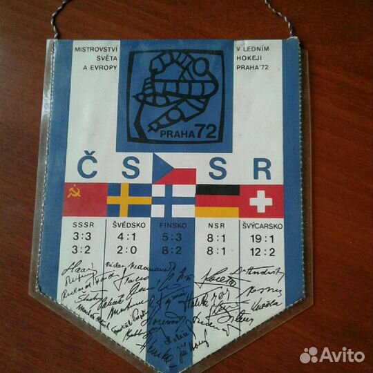 Вымпел чемпионата мира и Европы по хоккею с шайбой