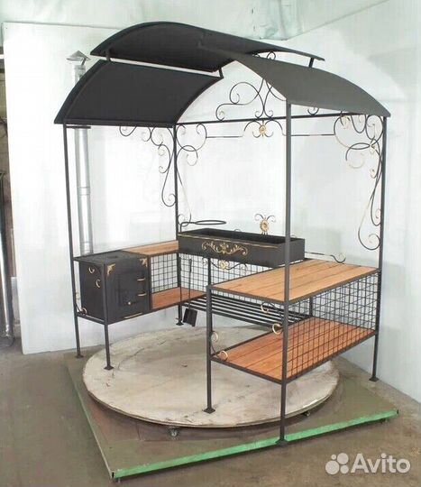 Мангал с печкой под казан