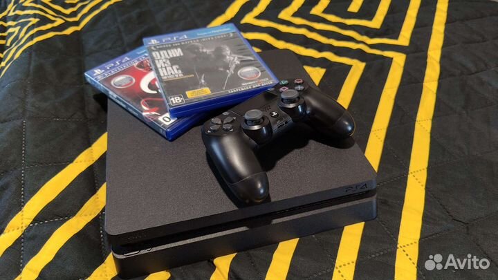 Sony PS4 slim 1tb+игры