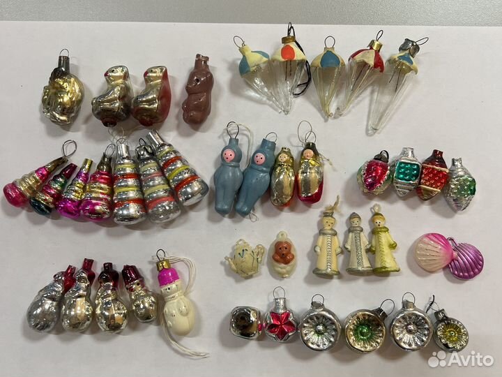 Елочные игрушки СССР мини, малютка
