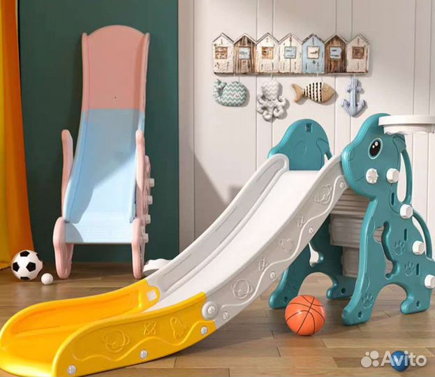 Детская горка пластиковая для дома и улицы