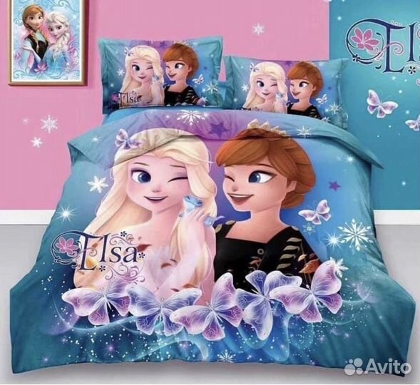 Детское постельное мультяшное белье 1.5ка