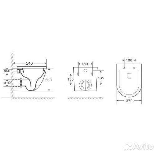 Унитаз подвесной WeltWasser amberg 497 ST+merzbach 043 XL GL-WT+amberg RD-MT CR белый/кнопка хром ма