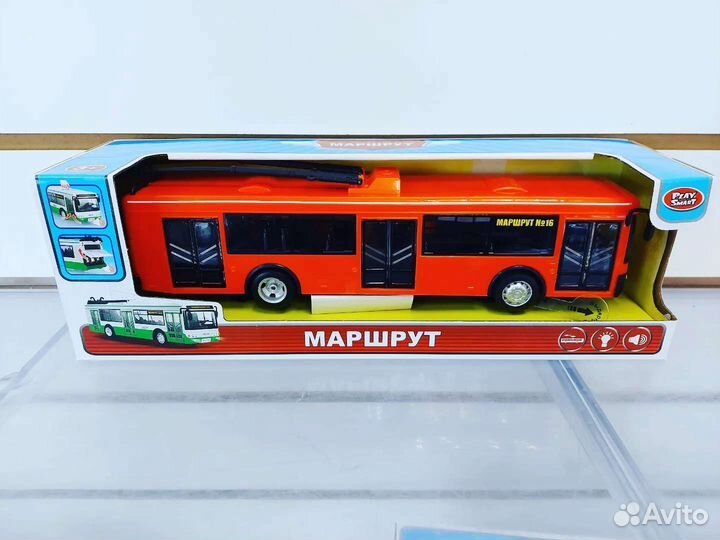 Троллейбус 29см со свето-звуковыми эффектами