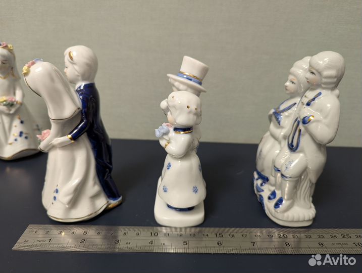 Фарфоровые статуэтки Парочки Кобальт