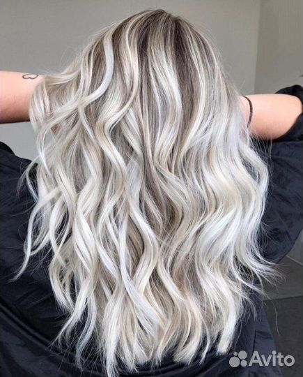 Сложное окрашивание волос блонд, эиртач, балаяж