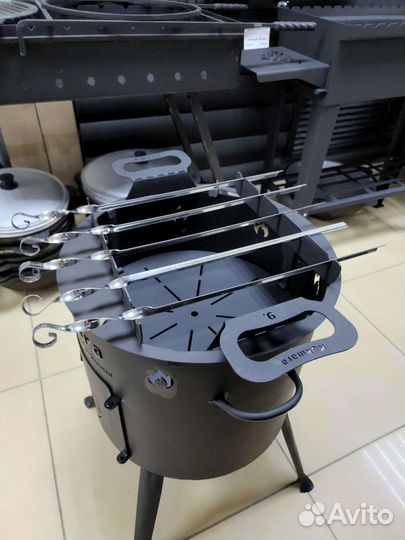 Подставка с шампурами для печи под казан