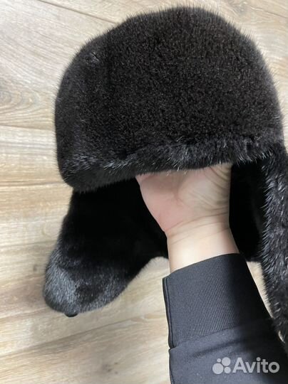 Норковая шапка мужская ушанка