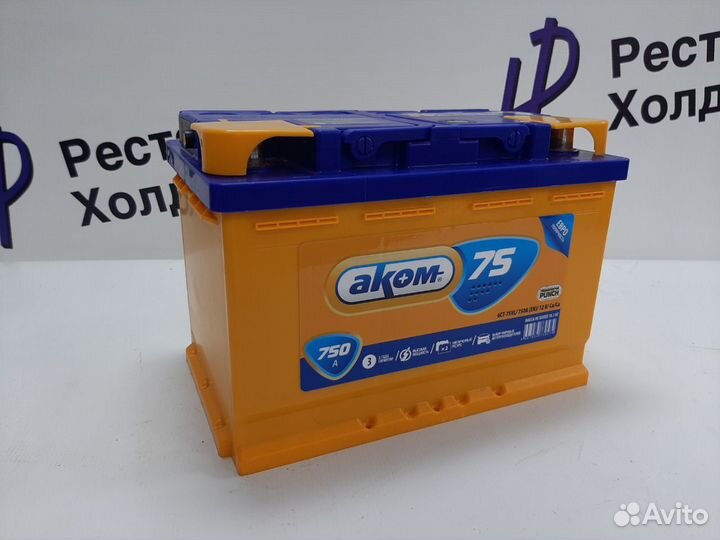Аккумулятор Аком 75 Ач 750 А