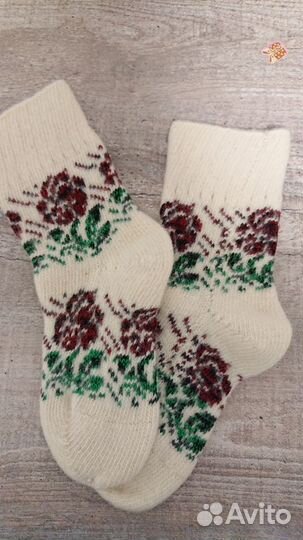 Носки ручной вязки шерстяные на р.39-40