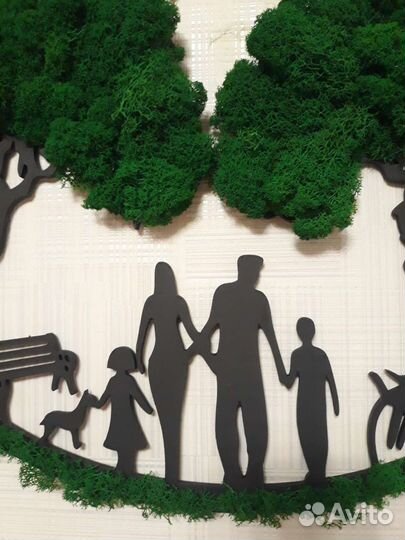 Картина со стабилизированным мхом 