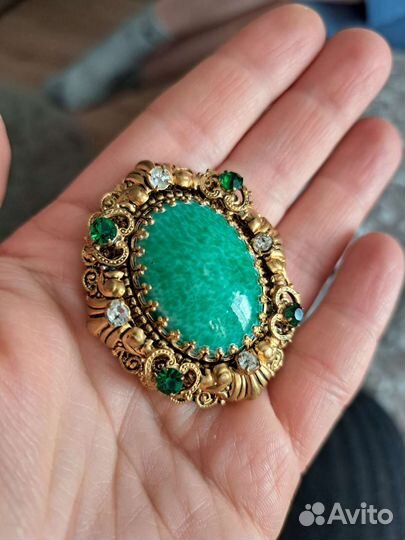 Брошь винтажная чехия