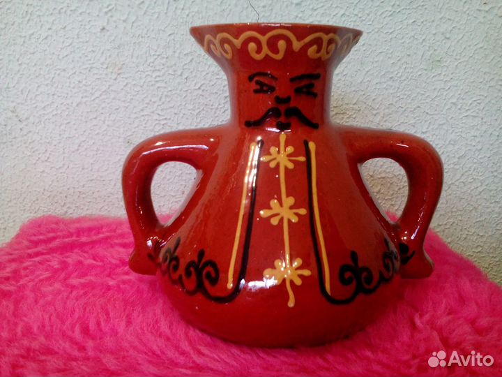 Ваза-кувшин глина,декоративная