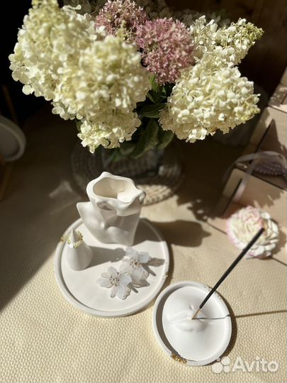 Статуетка.Гипсовые изделия.Поднос.Свеча