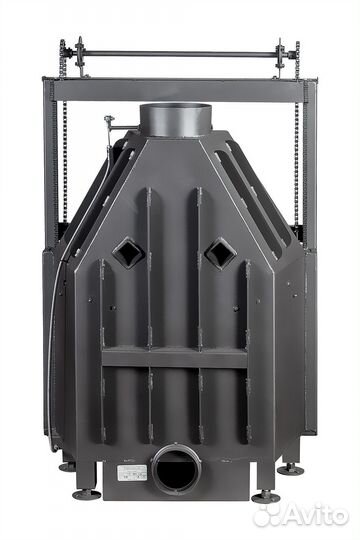 Камин Экокамин Альфа 800 kв с контргрузом черный ш