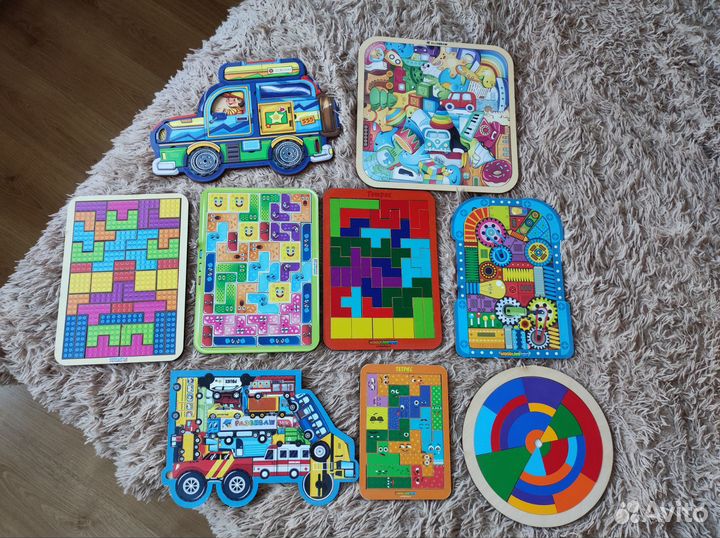 Развивающие игрушки деревянные вкладыши тетрис