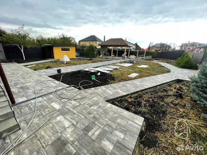 Тротуарная плитка брусчатка от завода