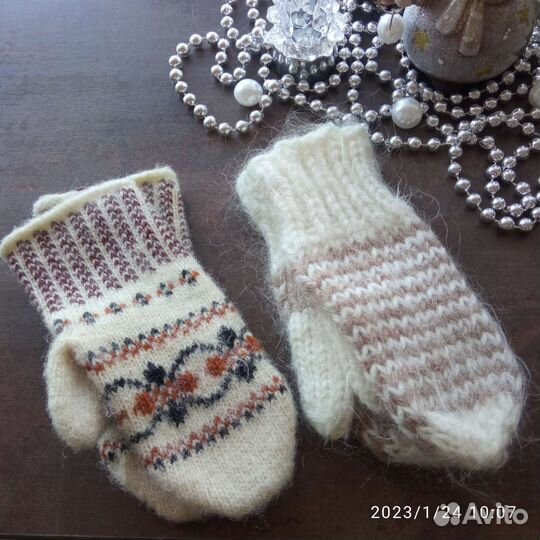Варежки натуральные(теплые) 2-4г
