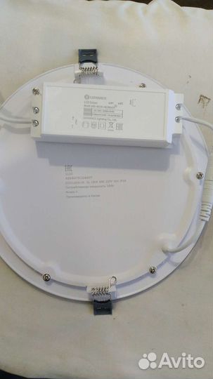 Плоский led встраиваемый светильник 18вт