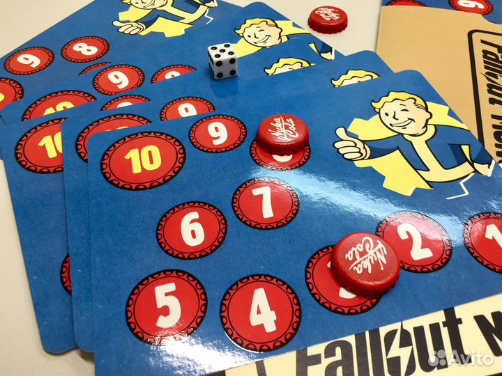 Счетчик очков А5 для Манчкин munchkin Fallout