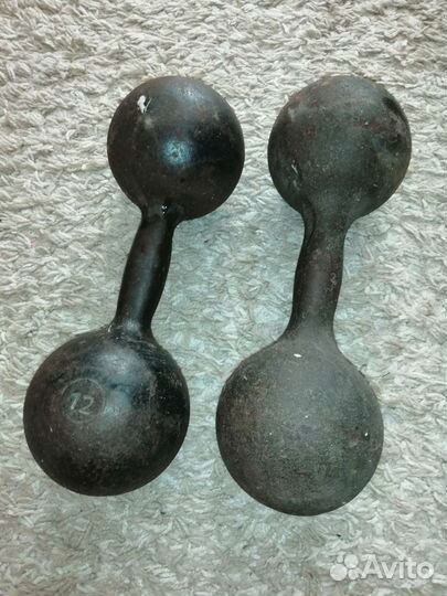Гантели 12кг не разборные