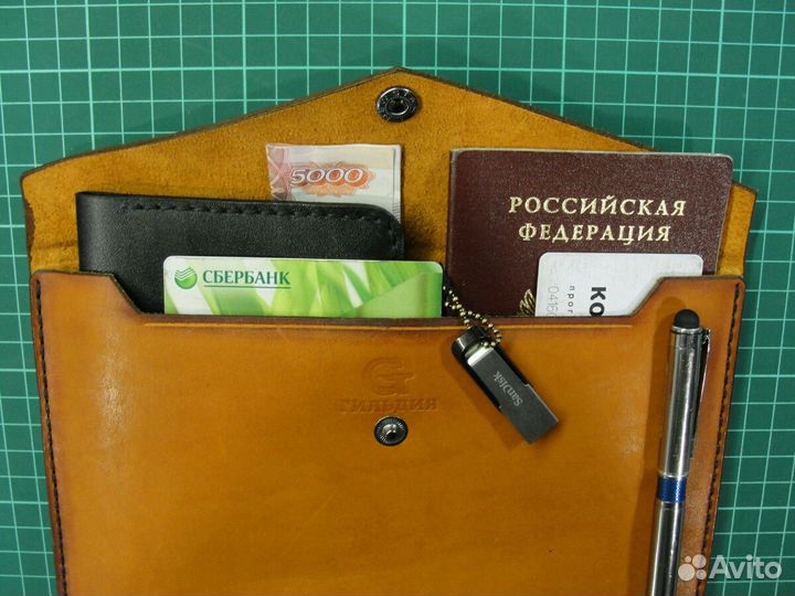 Кожаная папка, формат А5