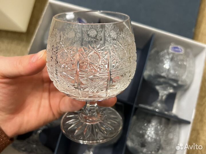 Бокалы для бренди 250мл хрусталь чехия