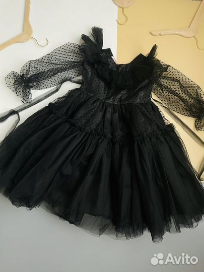 Черное платье, нарядное для девочки