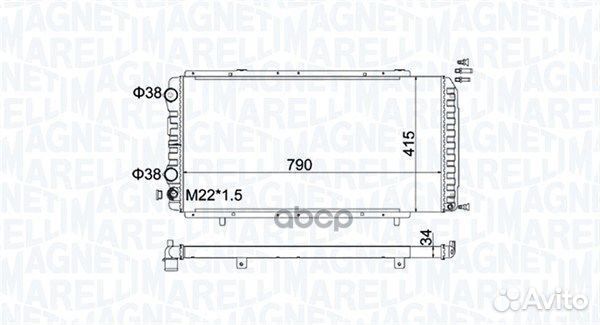 Радиатор 790x409 350213180900 magneti marelli