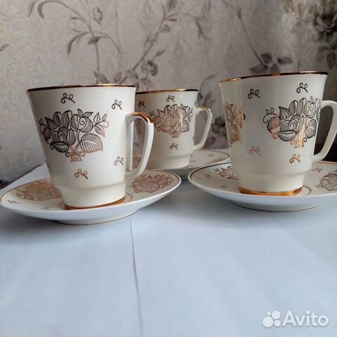 Чашка с блюдцем фарфор