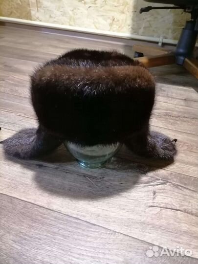 Норковая шапка мужская бу
