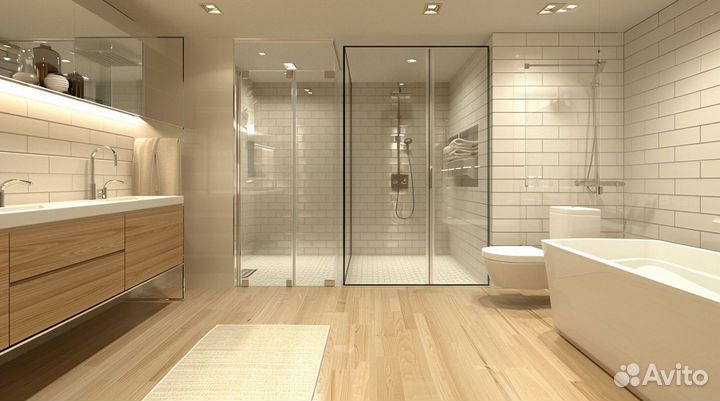 Душевая перегородка из стекла